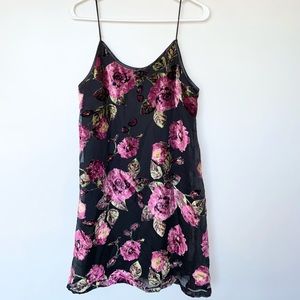 Francesca’s Velvet Floral Cocktail Dress